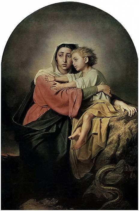 Christ and the Mother of God in everyday sea. 1867 H., m 155h103 GTG, Vasily Perov (1833-1882) Christ and the Mother of God in everyday sea. 1867 H., m 155h103 GTG, Vasily Perov (1833-1882)